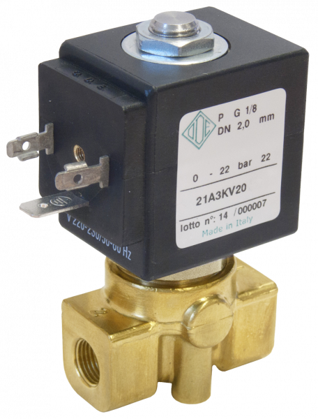 Электромагнитный клапан для компрессоров 2/2 ходовой ODE 21A2K0V25-W N.С. 1/4" 0-35 bar 21A2K0V25-W фото