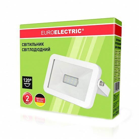 Прожектор светодиодний EUROELECTRIC SMD белый 10 Вт classic 6500 K LED-FL-10 (white) 800 Лм LED-FL-10(white) фото