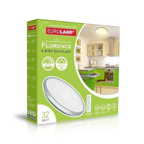 Світлодіодний світильник SMART LIGHT LED EUROLAMP Florence 32W 3000K-6000K LED-SL-32W-N5(deco) фото