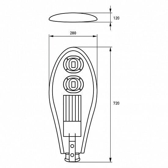 Уличный консольный светодиодный светильник EUROLAMP классический COB 100 Вт 6000 K LED-SLT1-100w(cob) фото