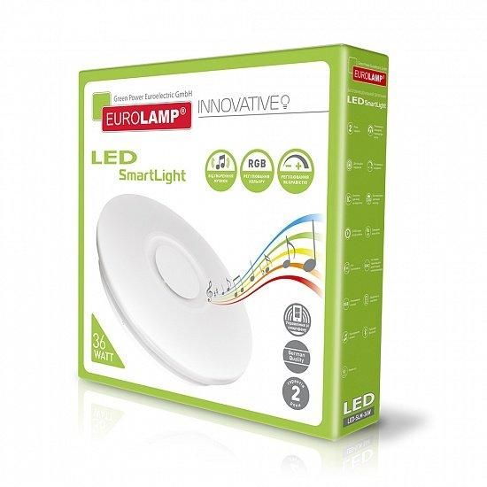 Светодиодный светильник SMART LIGHT LED EUROLAMP RGB 36W dimmable 3000-6500K LED-SLM-36W фото