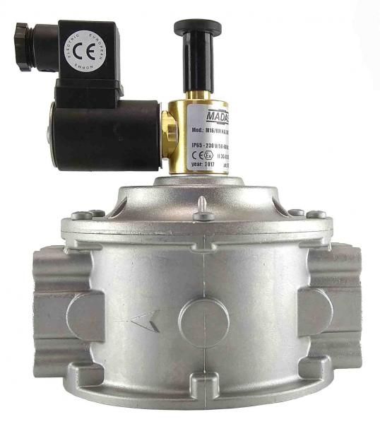 Електромагнітний клапан газовий MADAS M16/RM N.C. DN32 Р0,5 (муфтовий) Н.З. 220VAC M16/RM N.C. 32 500mbar 220AC фото