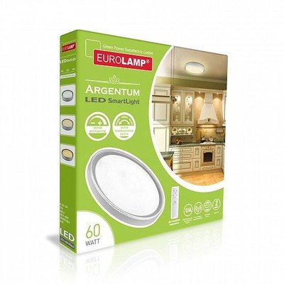 Светодиодный светильник SMART LIGHT LED EUROLAMP Argentum 60W 3000K-6000K LED-SL-60W-N9(deco) фото