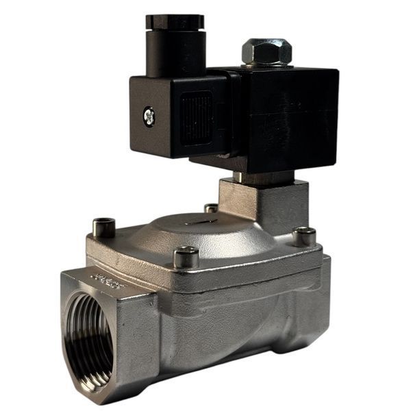Электромагнитный клапан из нержавеющей стали FLUSO SV-25 N.C. 1" 0.5 - 20 bar 12VDC SV-2520SS-12DC фото