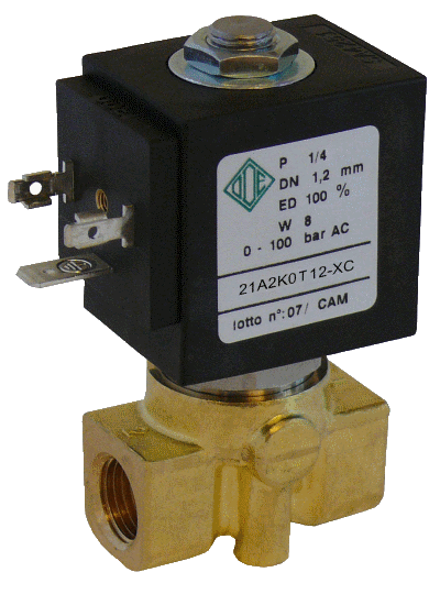 Клапан электромагнитный высокого давления НЗ ODE 21A2KOT12-XC 1/4" 0 - 100 bar 220VAC 21A2KOT12-XC-220AC фото