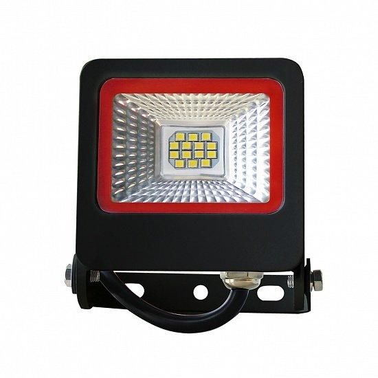 Прожектор светодиодный EUROLAMP SMD черный с радиатором NEW 10 Вт 6500 K LED-FL-10 (black) new 900 Лм LED-FL-10(black)new фото