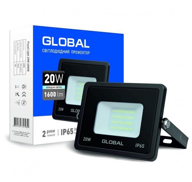 Прожектор светодиодный GLOBAL FLOOD LIGHT 20 Вт 5000 K 1-GBL-02-LFL-2060 1600 Лм 1-GBL-02-LFL-2060 фото
