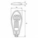 Вуличний консольний світлодіодний світильник EUROLAMP класичний COB 30 Вт 6000 K LED-SLT1-30w(cob) фото 3