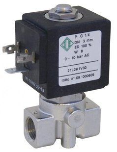 Электромагнитный клапан из нержавеющей стали ODE 21L2K1T25 N.C. 1/4" (PTFE) 21L2K1T25 фото