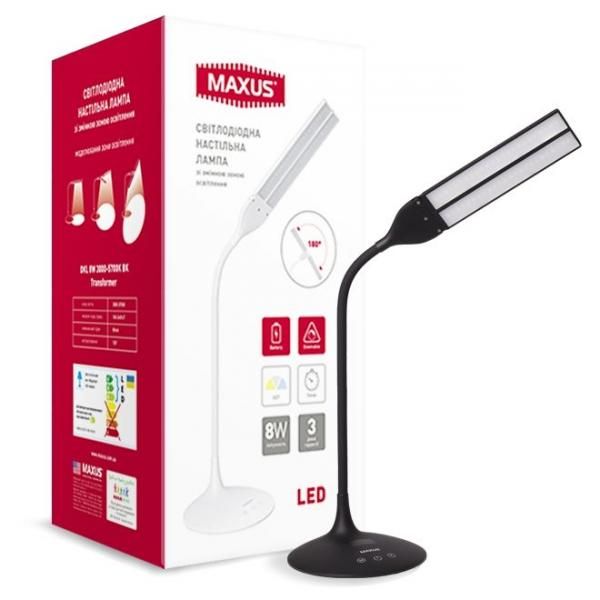 Розумна настільна LED лампа MAXUS DKL 8 Вт (1-MAX-DKL-001-05) 1-MAX-DKL-001-05 фото