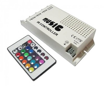 RGB контролер 9 А - Радіо 24 кнопки (аудіо) rgb-kontroller-9-a---radio-24-knopki-audio фото